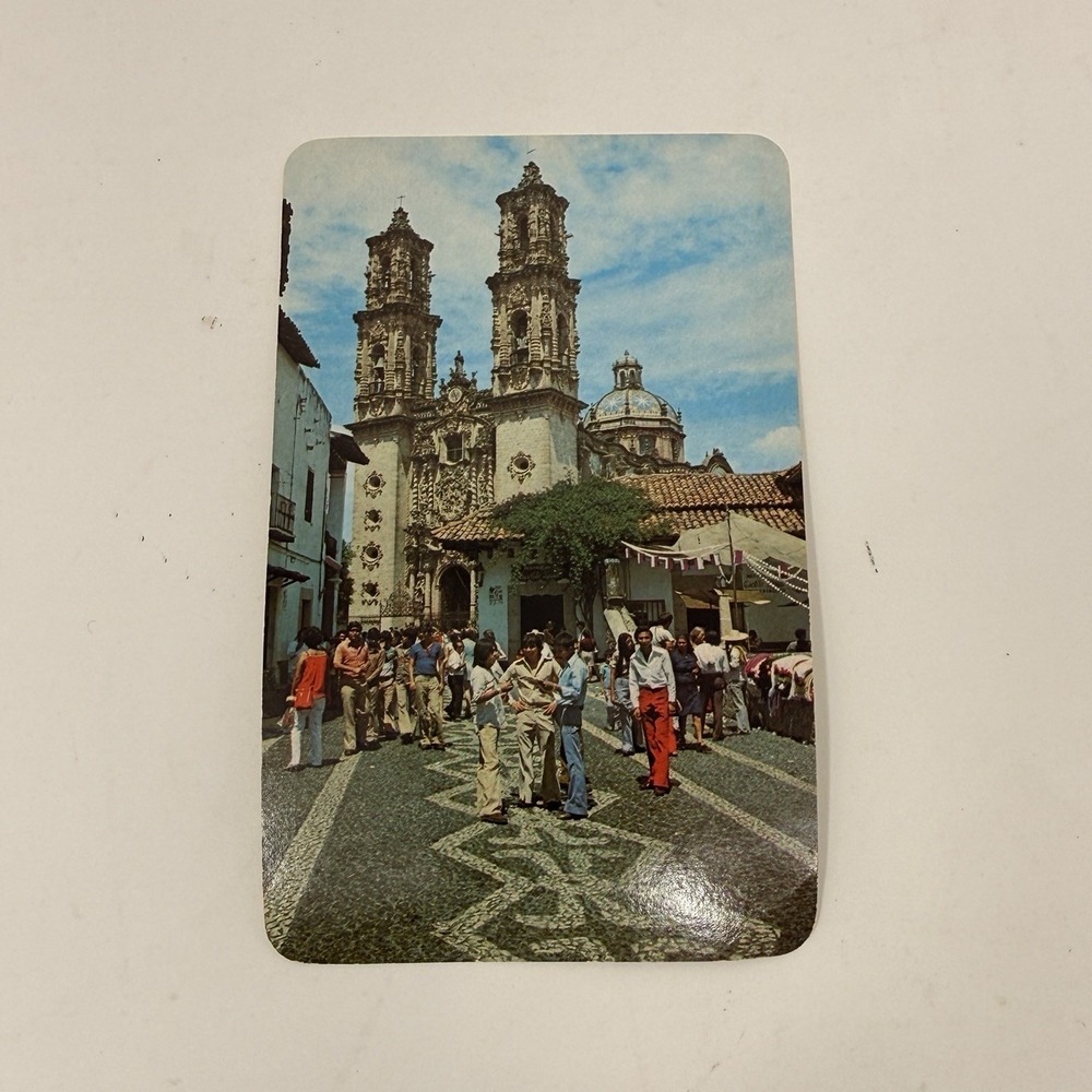Parroquia de Sta Prisca San Agustin Street‎ Taxco Vintage Chrome View Postcard